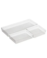 Oggi Set of 3 Clear Drawer Organizers