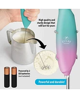 Zulay Kitchen Easy Use Frother Handheld Foam Maker - One Touch Milk