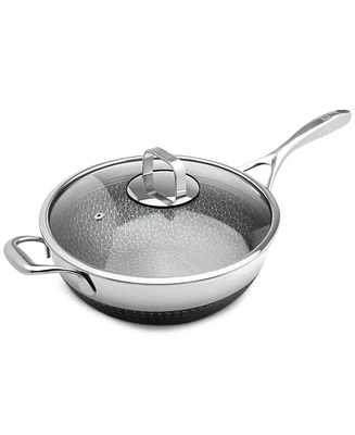 Livwell DiamondClad 12" Hybrid Nonstick Stainless Steel Wok with Lid