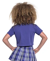 With Jules Big Girls Cotton Cropped Graphic T-Shirt