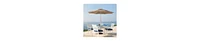 Aoodor 9FT Outdoor Patio Market Umbrella Aluminum Frame with Push Button Tilt Crank and 8 Steel Ribs, Uv Protection Waterproof