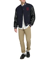 Tommy Hilfiger Men's Wool Mix Logo Varsity Jacket