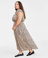 On 34th Trendy Plus Animal-Print Maxi Dress, Created for Macy's