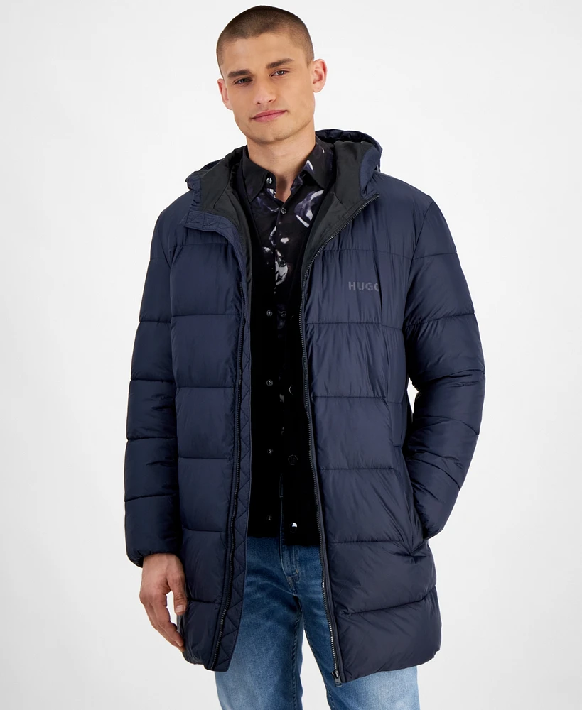 Hugo Boss Men's Slim-Fit Lightweight Hooded Water-Repellent Big Artic Down Parka