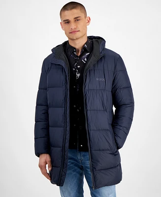 Hugo Boss Men's Slim-Fit Lightweight Hooded Water-Repellent Big Artic Down Parka