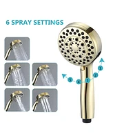 Streamdale Furniture Handheld Shower Head With Hose High Pressure Shower Heads, Gold