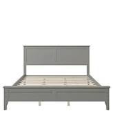 Streamdale Furniture Modern Solid Wood Queen Platform Bed