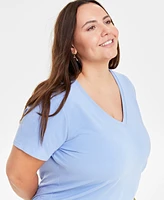 On 34th Trendy Plus Size Modal V-Neck T-Shirt, Created for Macy's