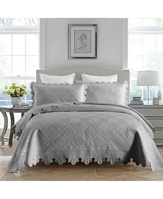 MarCielo 100% Cotton Oversized Bedspread Quilt Set Tk