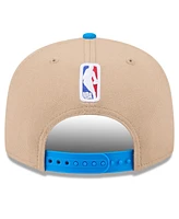 New Era Men's Tan/Blue Oklahoma City Thunder 2024 Nba Draft 9FIFTY Snapback Hat