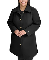 Tommy Hilfiger Plus Collared Button-Front Coat, Created for Macy's