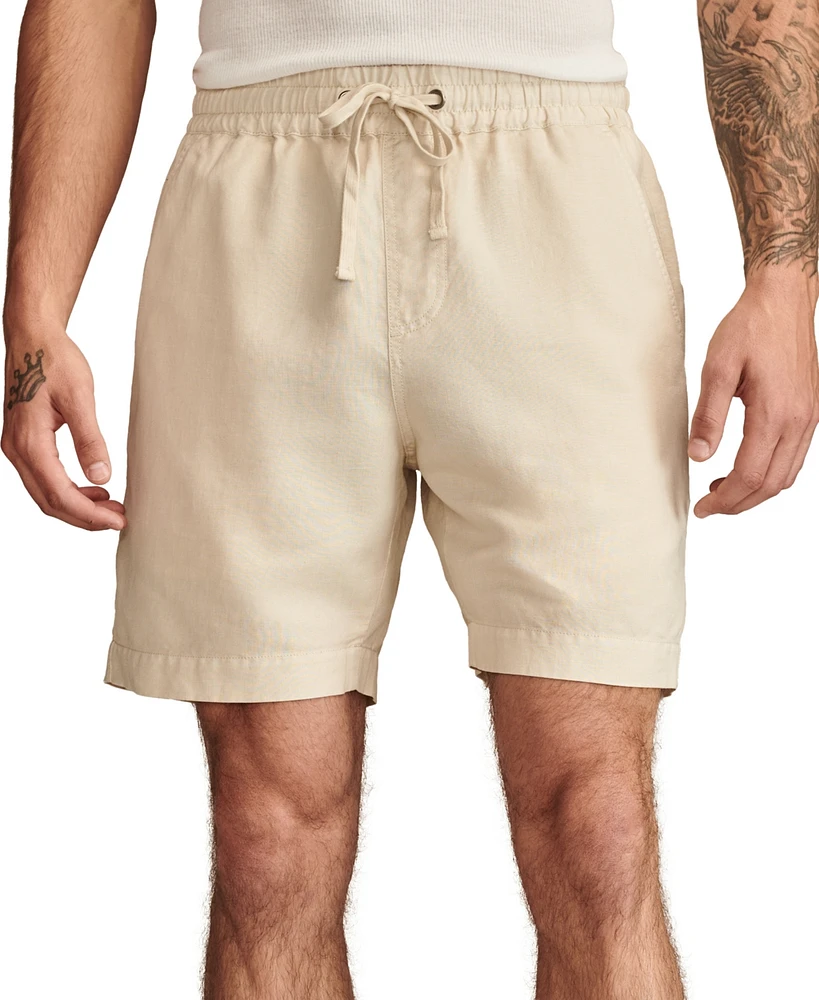 Lucky Brand Men's 7" Linen Pull-On Shorts