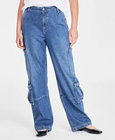 On 34th Women's High Rise Utility Cargo Jeans, Created for Macy's