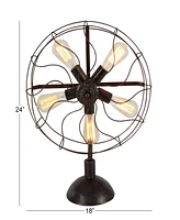 Rosemary Lane 15" Metal Fan Shape 5 Light Accent Lamp