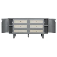 Queen Murphy Bed with Hidden Storage & Modern Woven Design