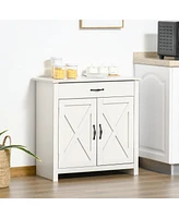 Homcom 32" Modern Farm Style Sideboard Storage Buffet Server Cabinet Organizer