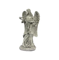 Slickblue Garden Angel Statue With Birdfeeder Or Bath Bowl 23"h