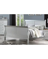 Simplie Fun Louis Philippe Iii Eastern King Bed In Platinum