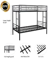 Simplie Fun Metal Twin over Twin Bunk Bed/ Heavy