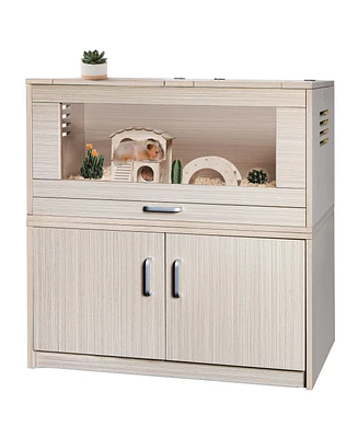 Streamdale Furniture Professional Wooden Pet Houses with Storage Cabinet