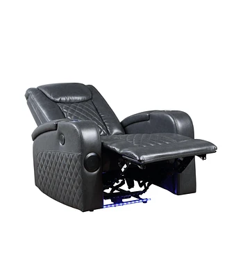 Simplie Fun Premium Recliner with Wireless Charger, Bluetooth Speakers, and Cooling Cup Holder