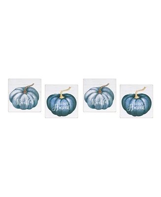 Slickblue Pumpkin Sentiment Sign (Set of 4)