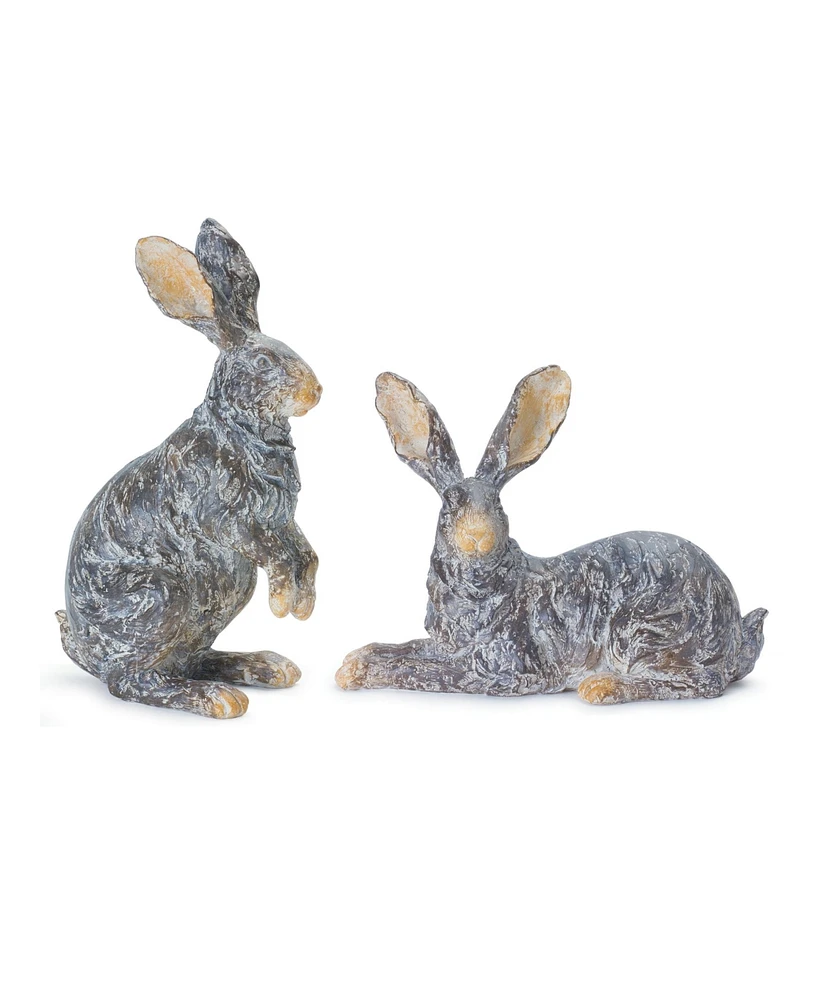 Slickblue Garden Rabbit Traditional Figurine (Set of 2)