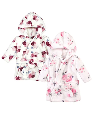 Hudson Baby Baby Girls Hudson 2Pc Plush Animal Face Bathrobe