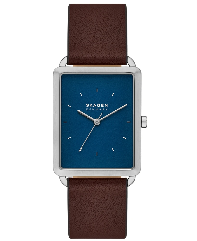 Skagen Men's Hagen Three Hand Brown Pro-Planet Leather 36mm