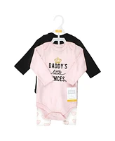 Hudson Baby Girls Cotton Bodysuit and Pant Set, Daddys Princess Long Sleeve, 9-12 Months