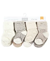 Hudson Baby Boys Cozy Chenille Newborn and Terry Socks