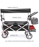 Creative Wagons Silver Series Push and Pull Double Stoller Wagon