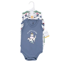 Hudson Baby Boys Cotton Bodysuits and Rompers, 8-Piece