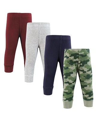 Hudson Baby Boys Thermal Tapered Ankle Pants 4pk, Bear Tree, 18-24 Months