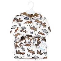 Hudson Baby Boys Mink with Faux Fur Lining Pool and Beach Robe Cover-ups
