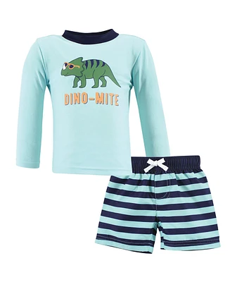 Hudson Baby Boys Swim Rashguard Set, Ice Cream Truck, 9-12 Months