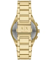 A|X Armani Exchange Men's Quartz Chronograph Gold Stainless Steel Watch 42MM