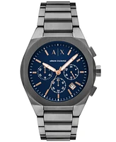 A|X Armani Exchange Men's Quartz Chronograph Gunmetal Stainless Steel 42MM