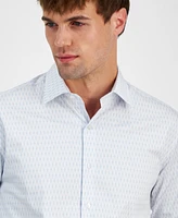 Alfani Men's Regular-Fit Geo-Print Dress Shirt, Created for Macy's