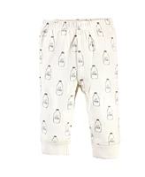 Touched by Nature Baby Boys Organic Cotton Pants 4pk, Milk