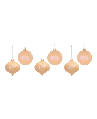 Slickblue Irredescent Glass Ornament (Set of 6)