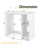 Gymax 31.5'' Small Computer Desk Home Office Study Writing Desk with 2 Compartments