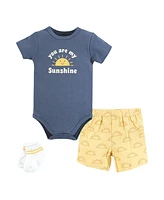 Hudson Baby Boys Bodysuit, Short and Sock