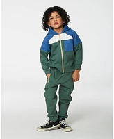 Deux par Deux Baby Boys Baby Fleece Sweatpants With Zip Pockets Forest Green