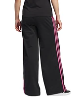 adidas Women's High Rise Contrast Stripe Wide Leg Pants