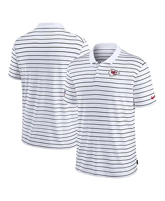 Nike Men's White Kansas City Chiefs Sideline Lock Up Victory Performance Polo Shirt