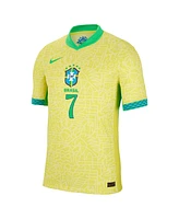 Nike Men's Vini Jr. Yellow Brazil National Team 2024 Home Authentic Jersey