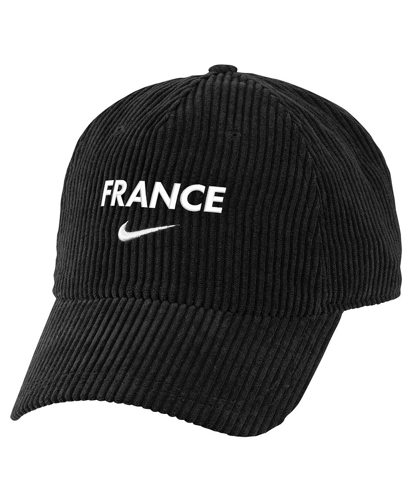 Nike Men's Black France National Team Corduroy Club Flex Hat