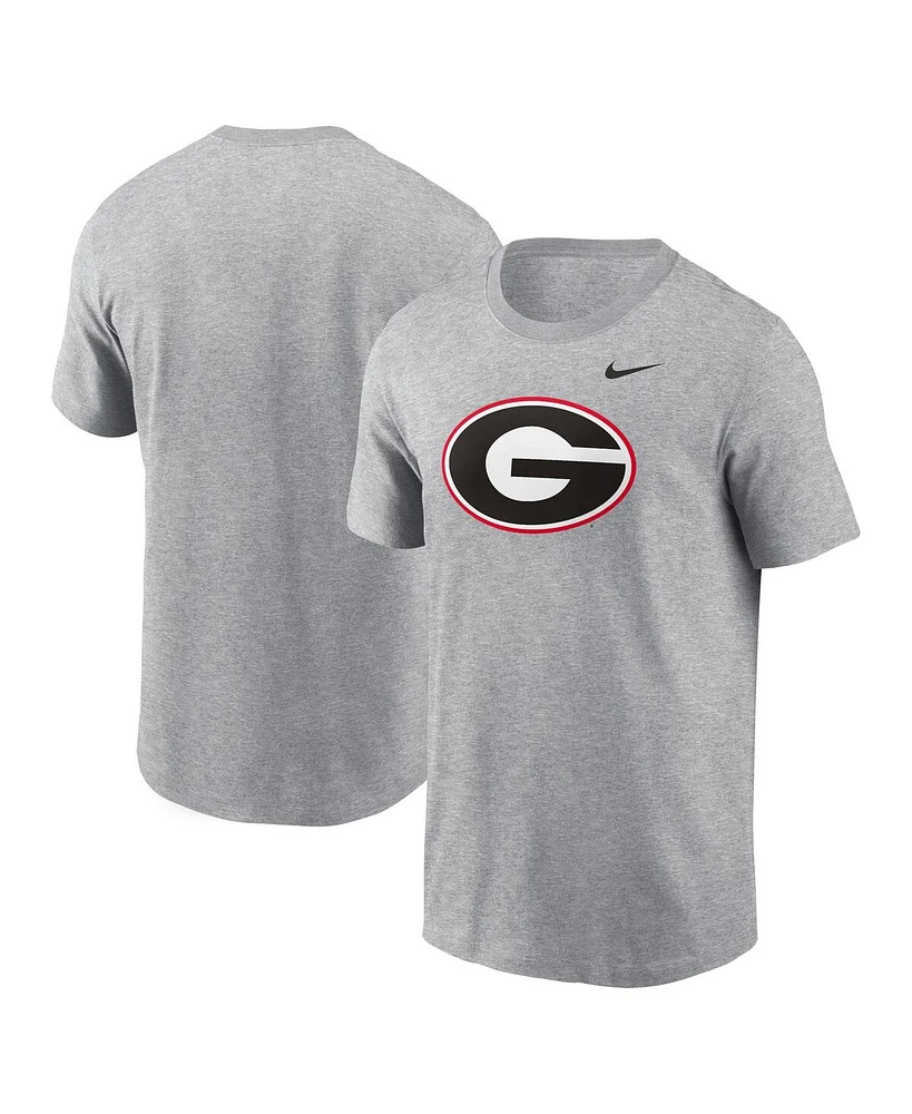 Nike Men's Heather Gray Georgia Bulldogs Primetime Evergreen Logo T-Shirt