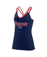 Fanatics Women's Navy New England Patriots Go for It Strappy Crossback Tank Top